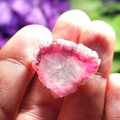 Purple & Pink Tourmaline Slice 5.40g, Watermelon Tourmaline Crystal – Polished Tourmaline Slice