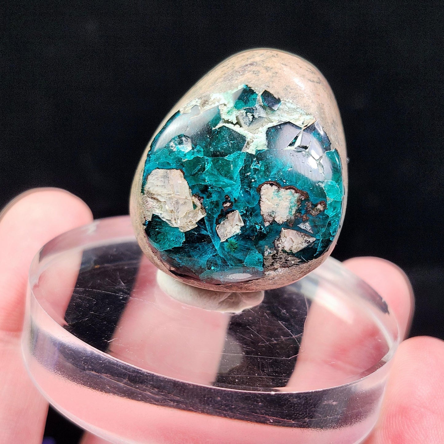 Dioptase Crystal Specimen: Congo Green Gemstone, 24.8g