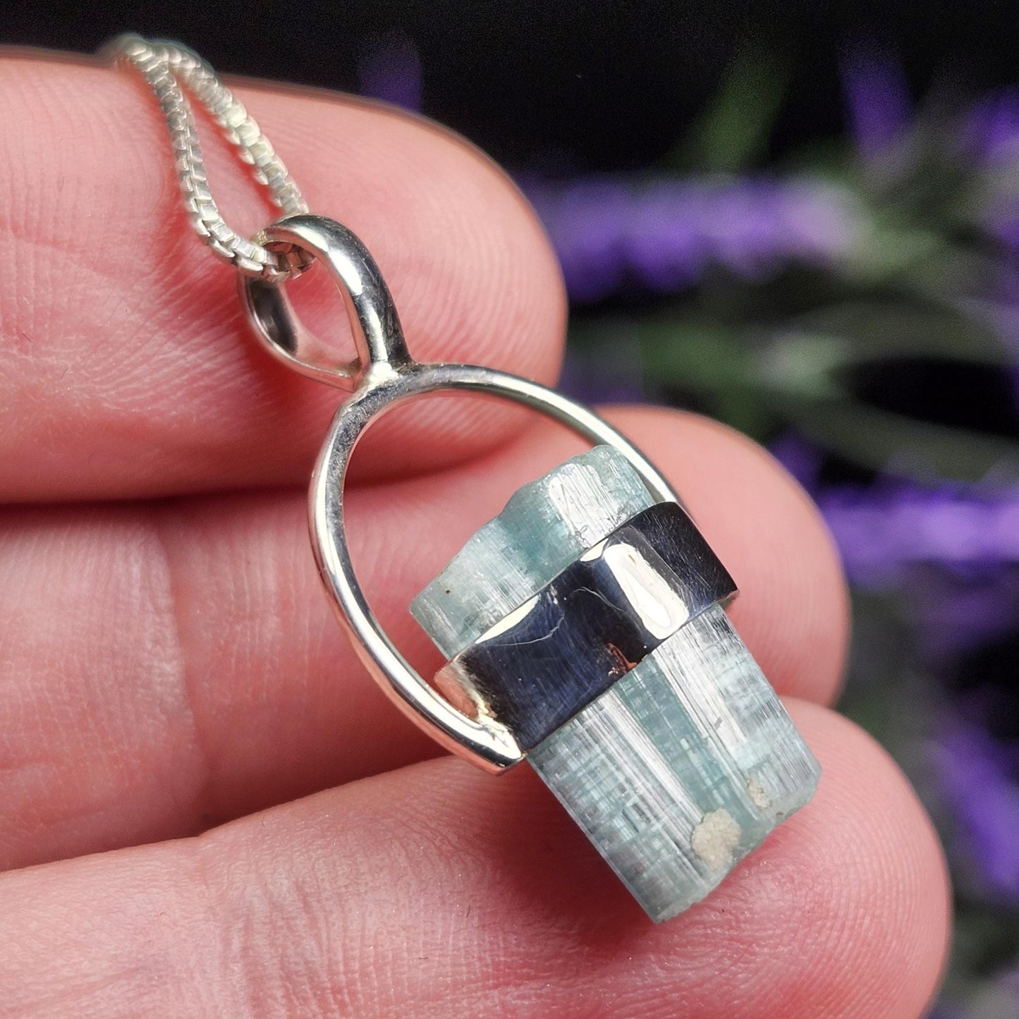 Blue Tourmaline Pendant