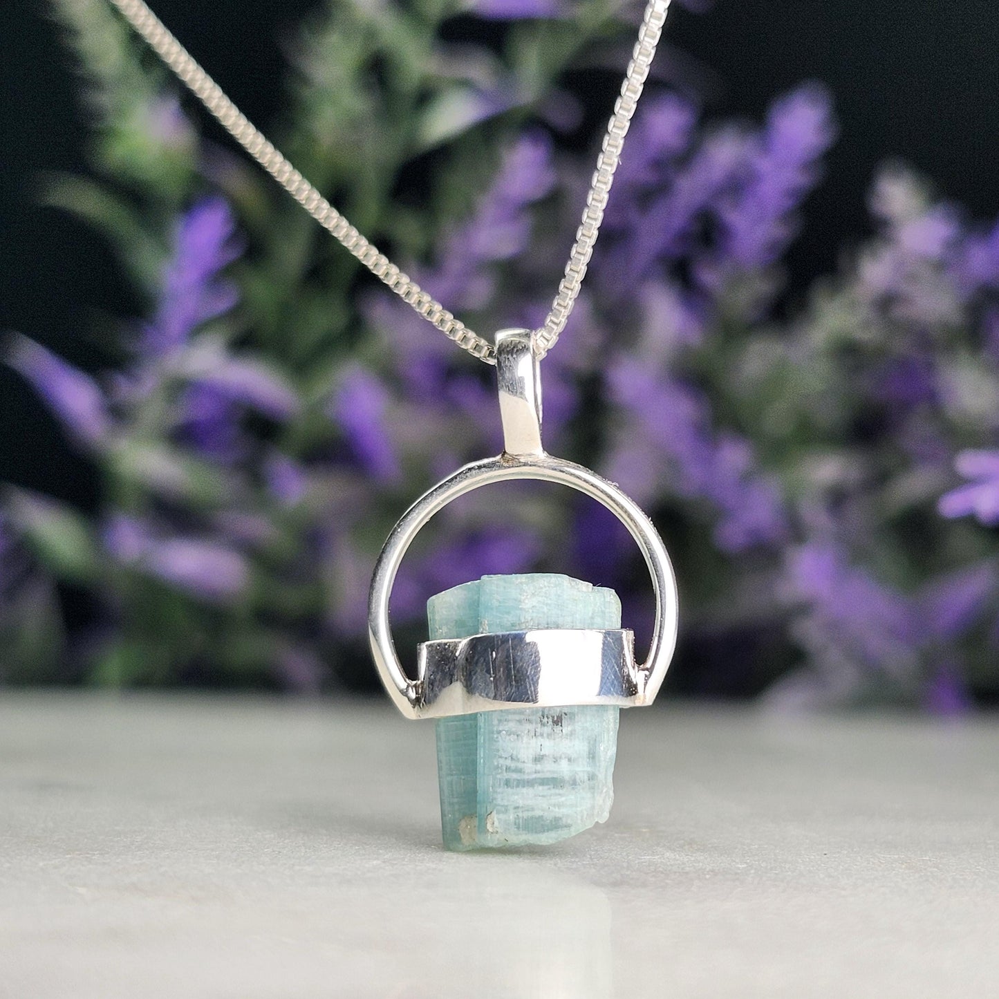 Blue Tourmaline Pendant