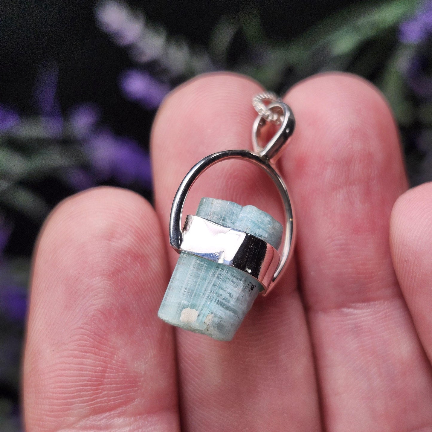Blue Tourmaline Pendant