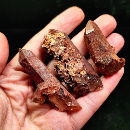 Red Hematite Quartz Crystal