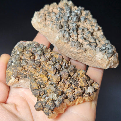 Black Hematite Quartz Cluster: Madagascar Black Quartz Crystals