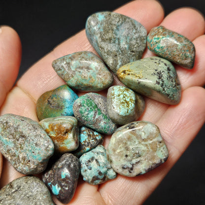 Turquoise Polished Crystal: Tumbled Natural Blue
