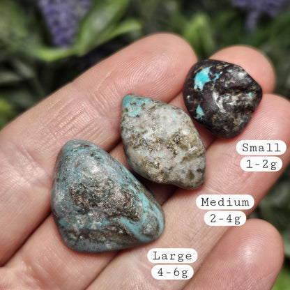 Turquoise Polished Crystal: Tumbled Natural Blue