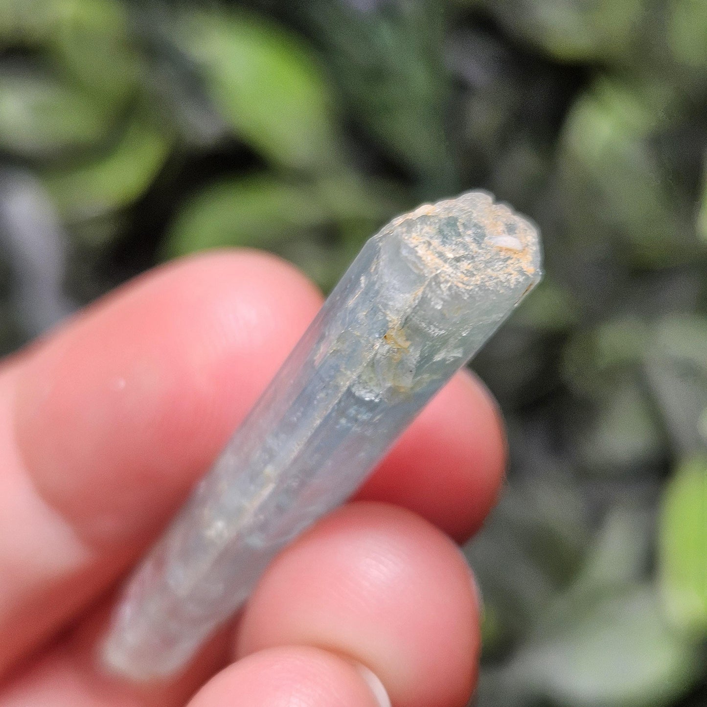 Raw Aquamarine Crystal (4.36 grams): Nigerian Blue Aquamarine Stone, Natural Crystal