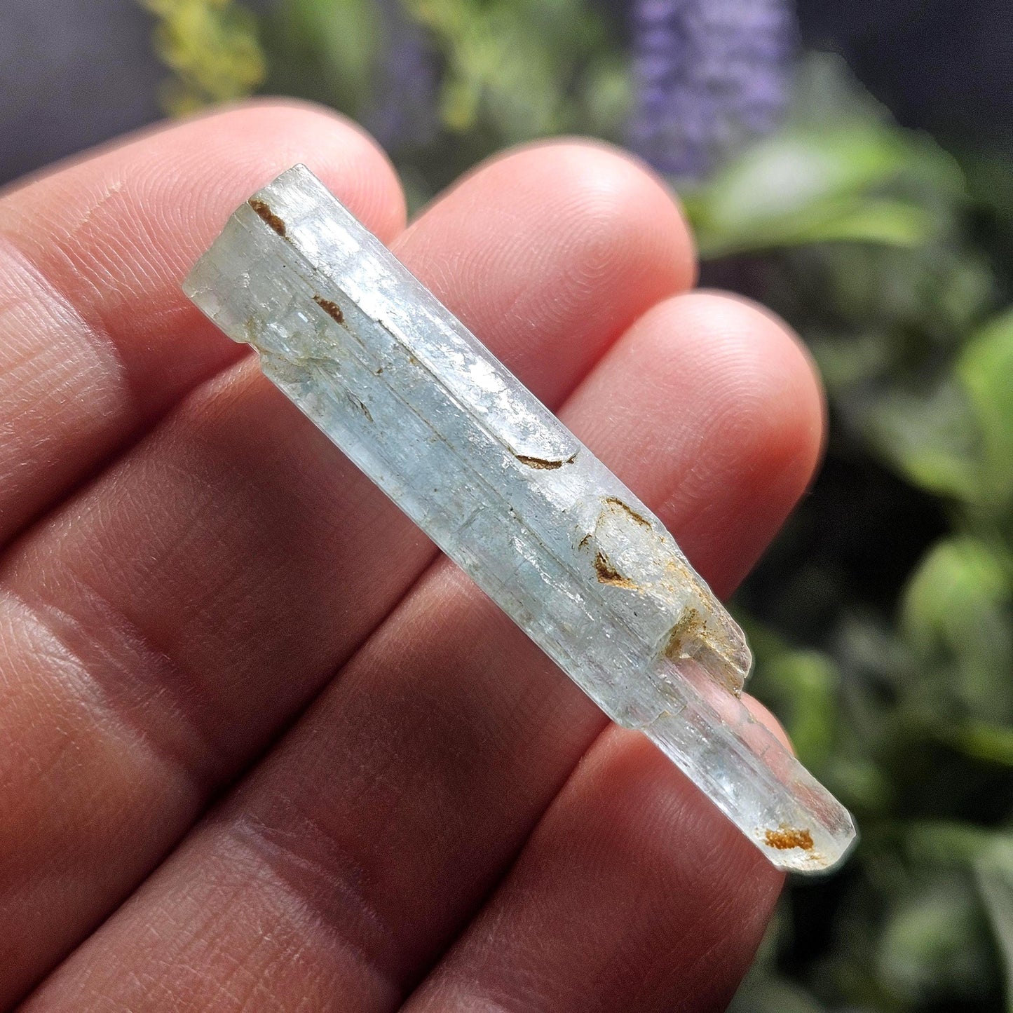 Raw Aquamarine Crystal (4.36 grams): Nigerian Blue Aquamarine Stone, Natural Crystal