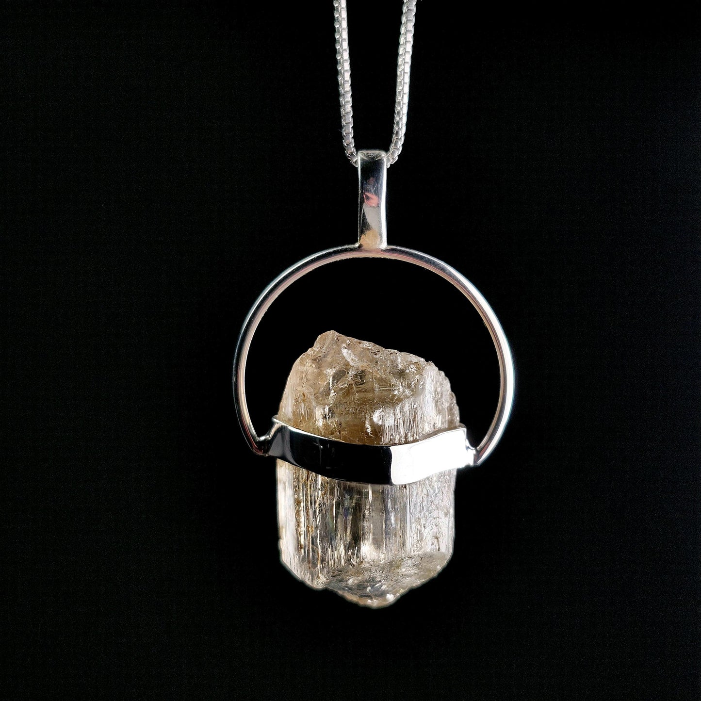 Golden Scapolite Sterling Silver Pendant: Stone of Success