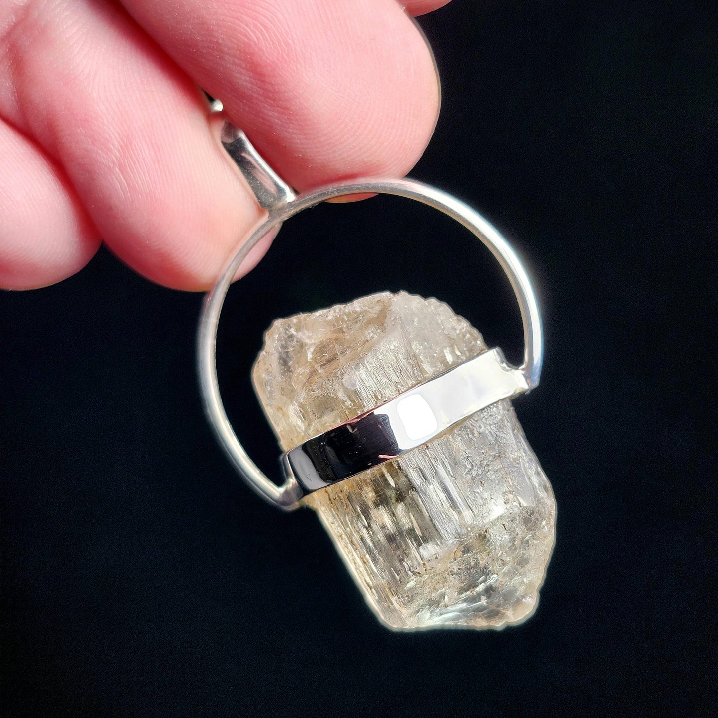 Golden Scapolite Sterling Silver Pendant: Stone of Success