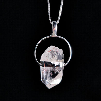 Harlequin Brandberg Quartz Sterling Silver Pendant