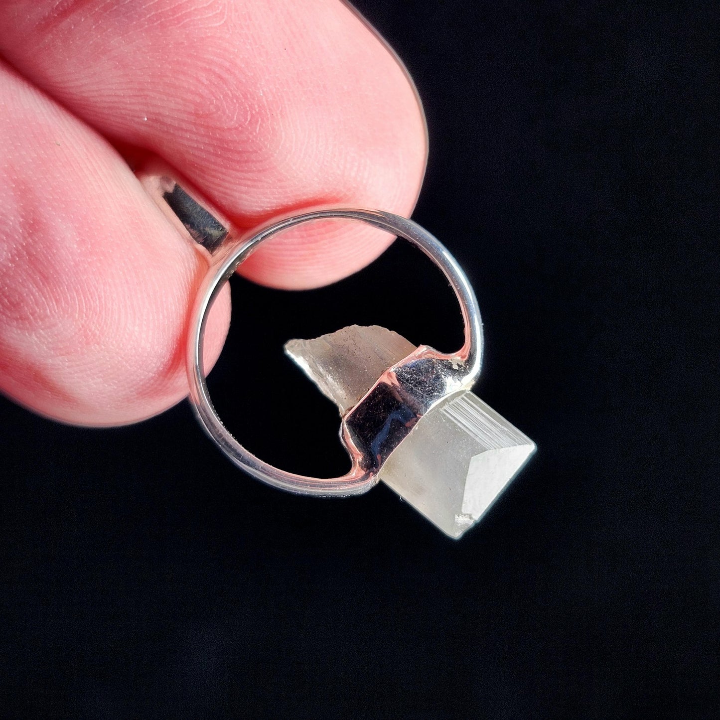 Siberian Danburite Sterling Silver Pendant: Rare Crystal Jewelry