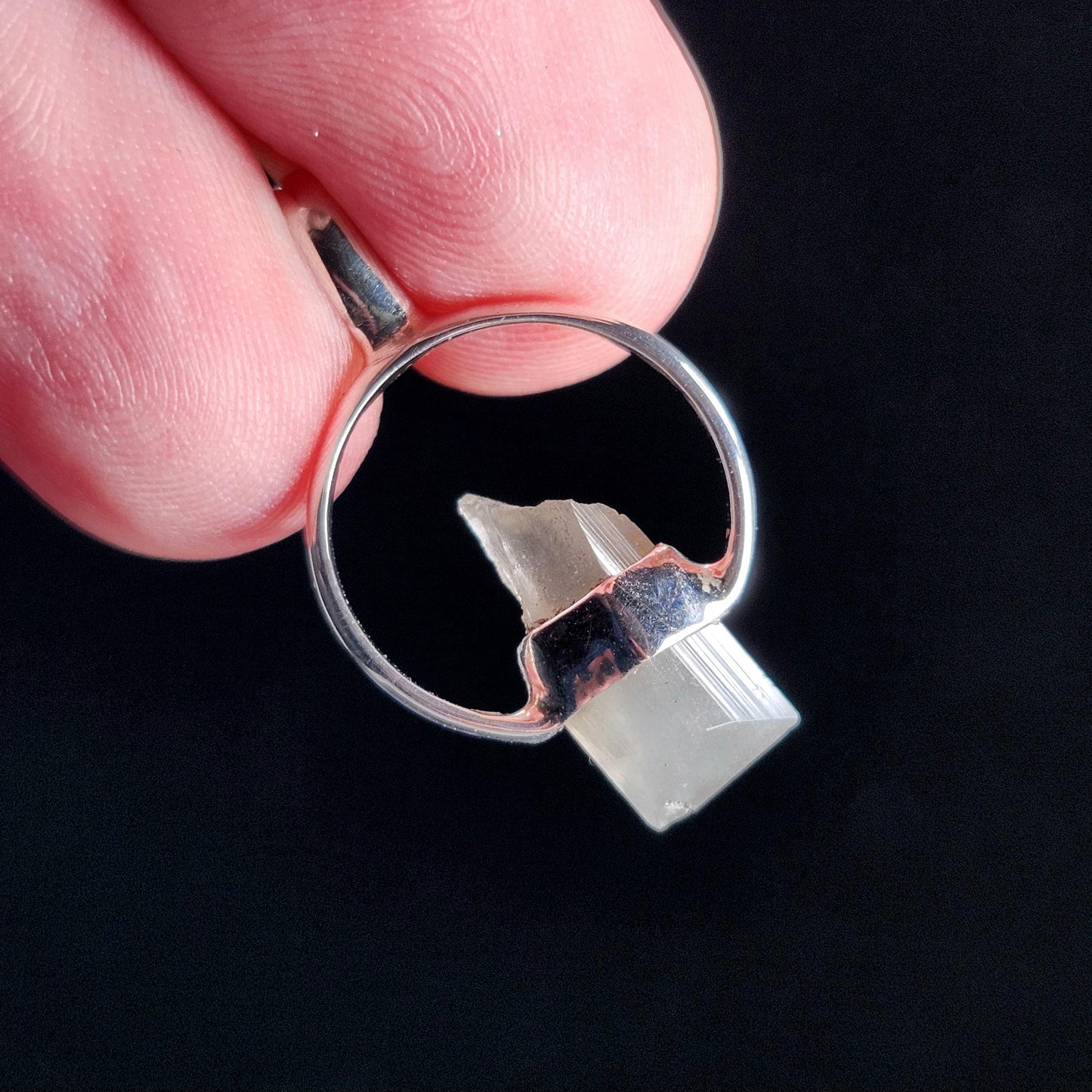 Siberian Danburite Sterling Silver Pendant: Rare Crystal Jewelry