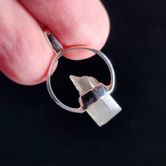 Siberian Danburite Sterling Silver Pendant: Rare Crystal Jewelry