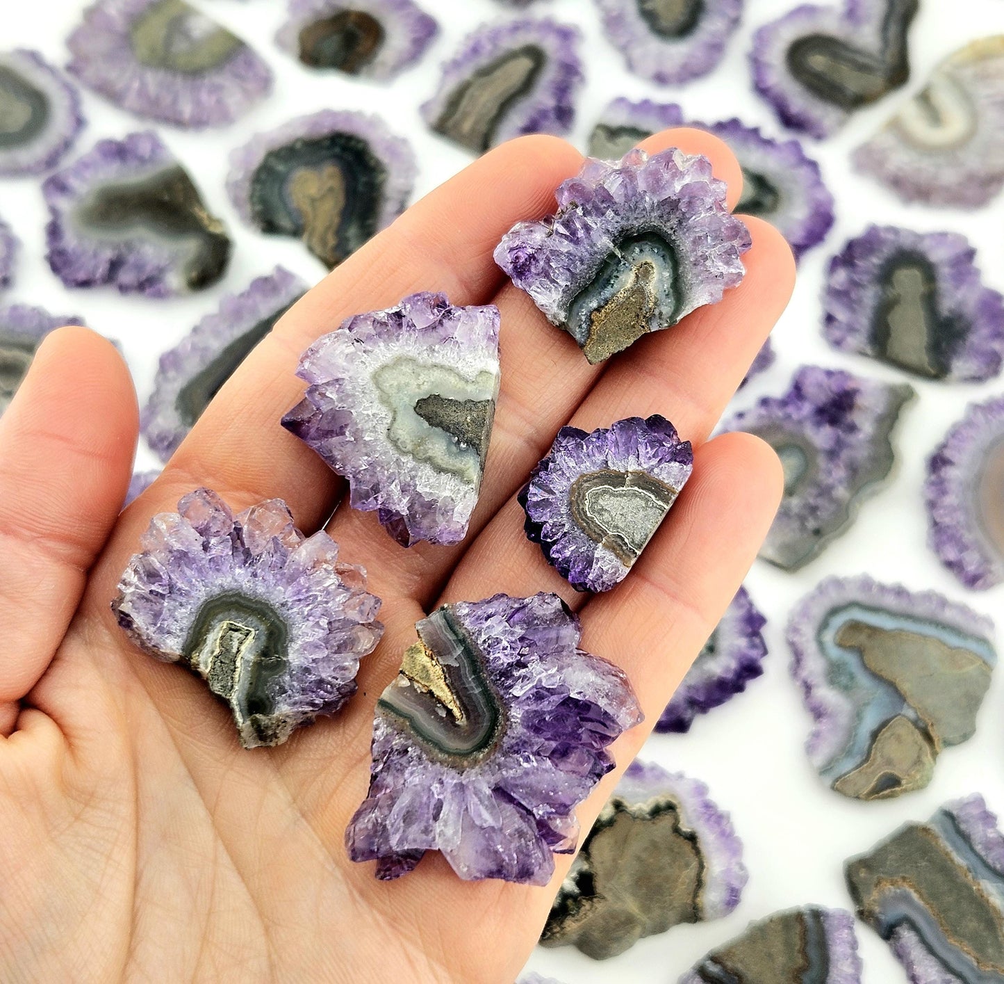 Amethyst Stalactite Crystal Slice