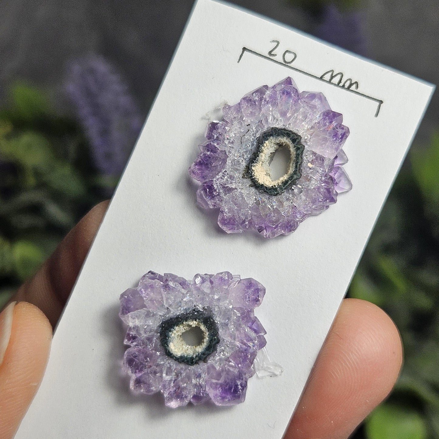 Amethyst Stalactite (Set of 4) Slices