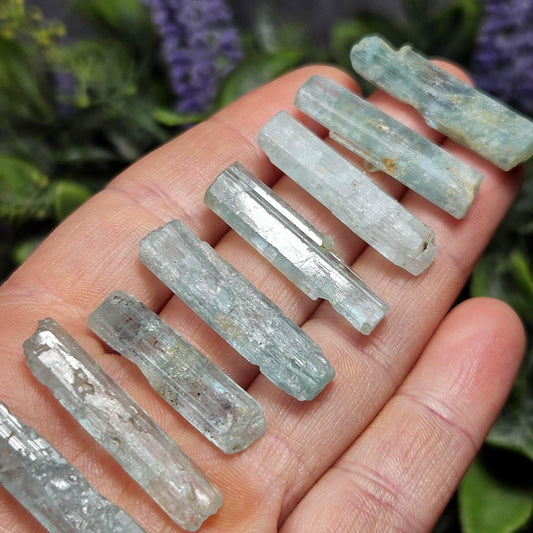 Aquamarine Crystal (1"+) Nigerian Blue Aquamarine Stone, Natural Crystal, Raw Aquamarine Wand