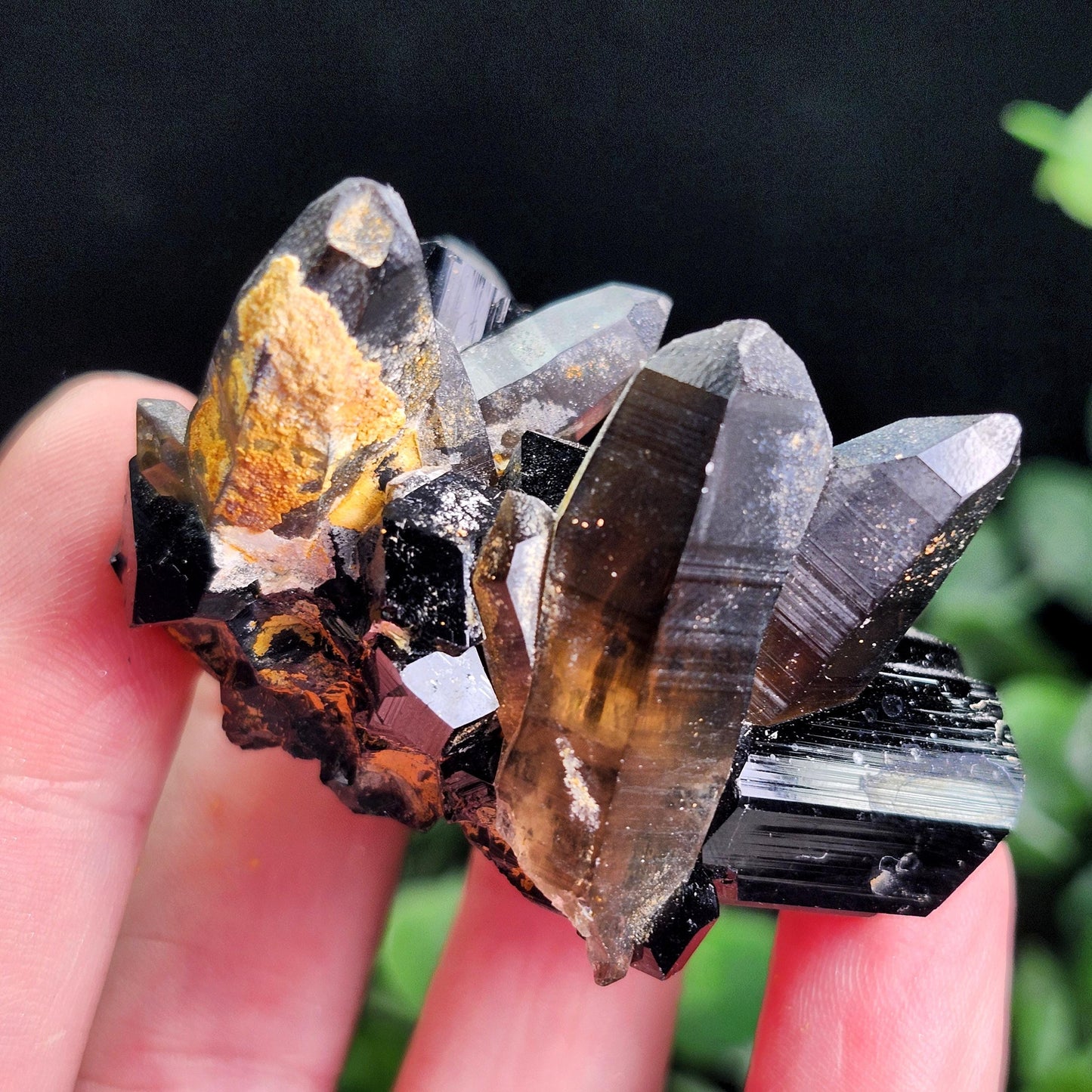 Black Tourmaline & Smoky Quartz 62g