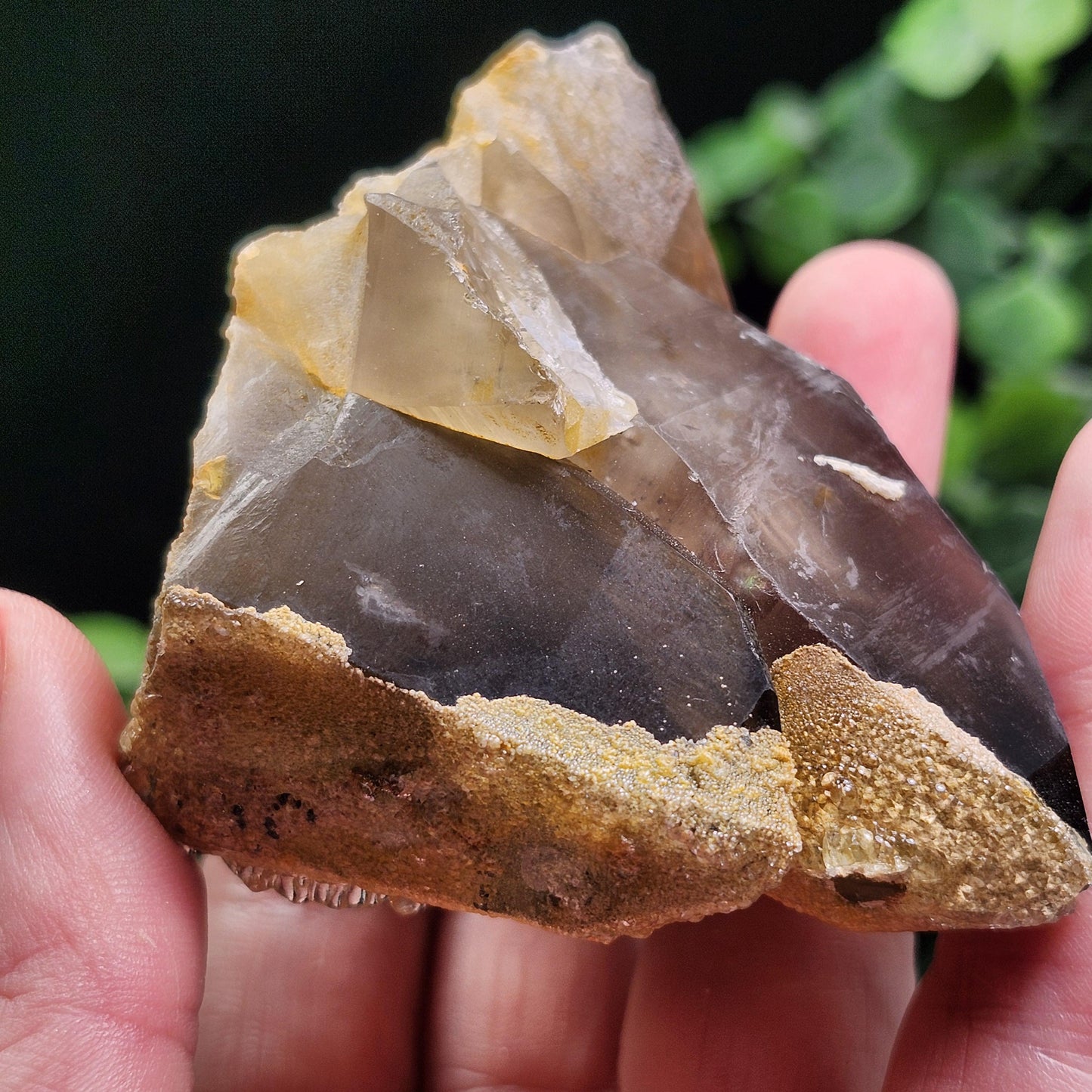 Hyalite Opal & Smoky Quartz