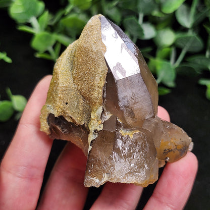 Hyalite Opal & Smoky Quartz
