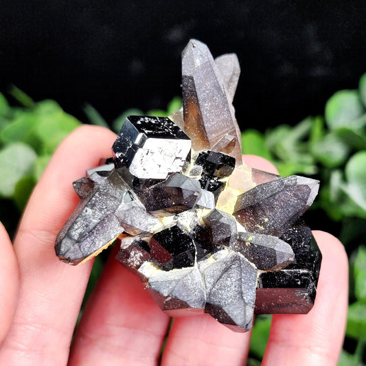 Black Tourmaline & Smoky Quartz 62g