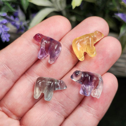 Rainbow Fluorite Bear