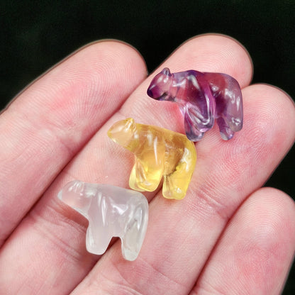 Rainbow Fluorite Bear