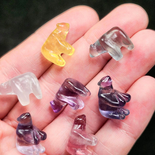 Rainbow Fluorite Bear