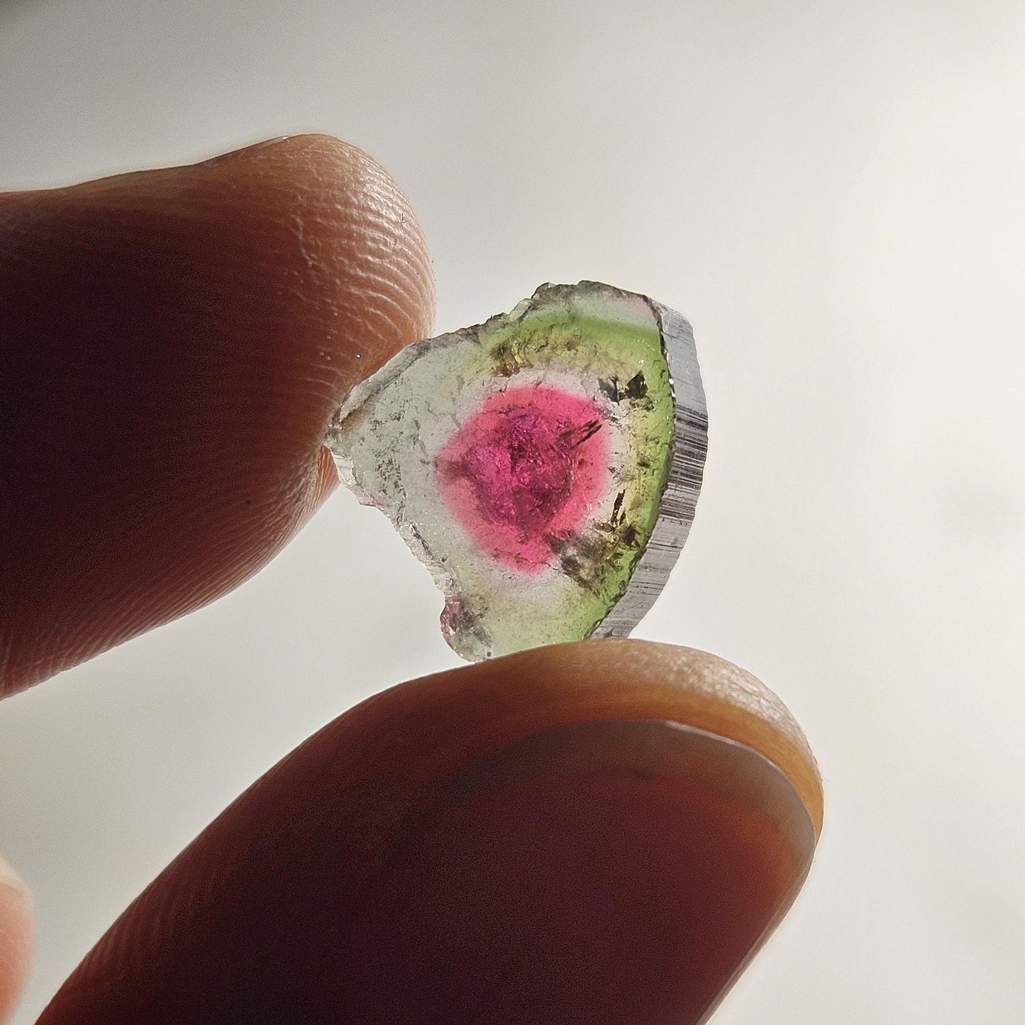 Watermelon Tourmaline Slice