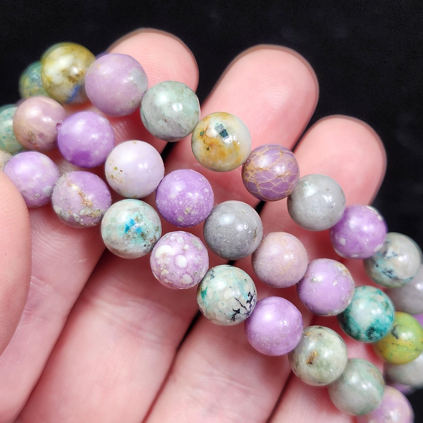 Phosphosiderite & Chrysocolla Bracelet