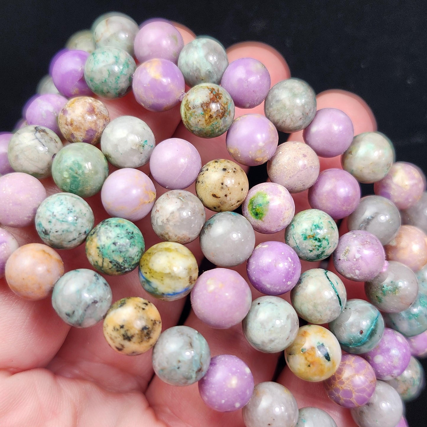 Phosphosiderite & Chrysocolla Bracelet