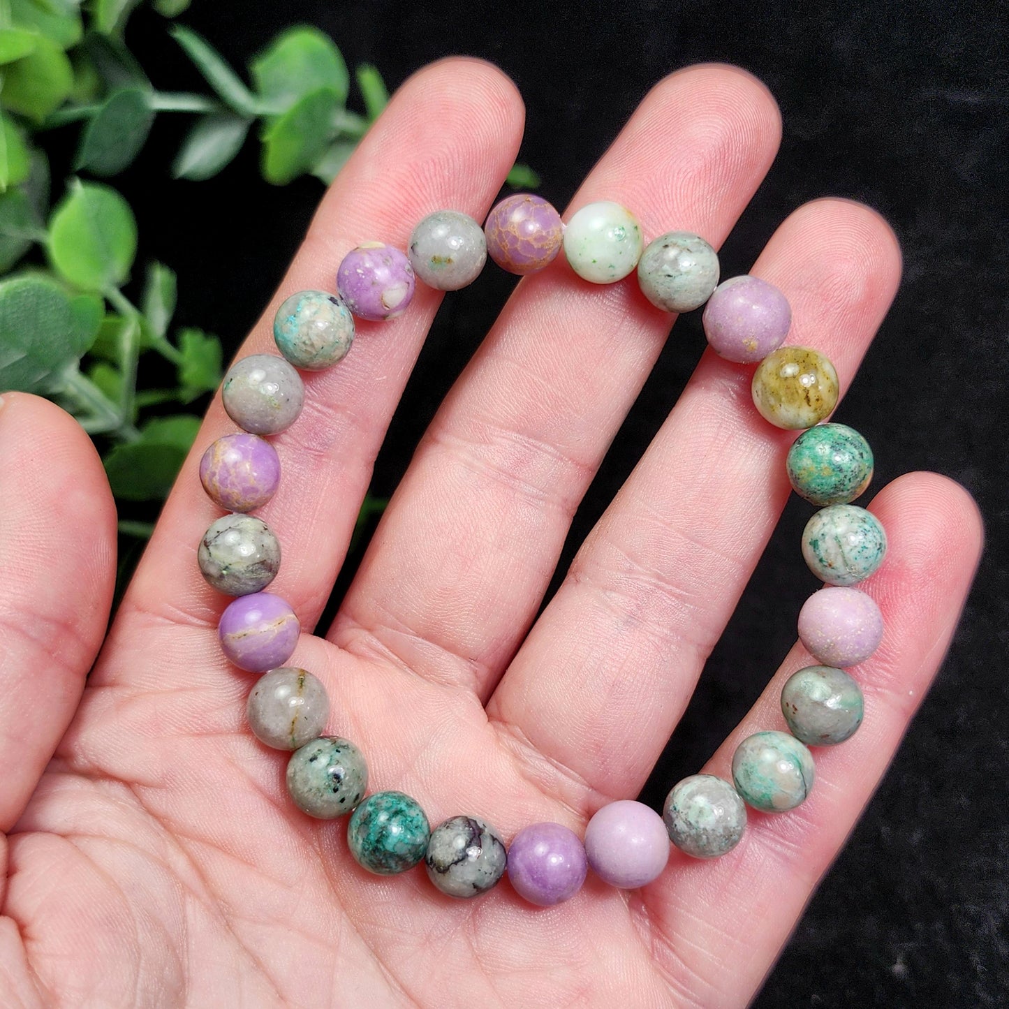 Phosphosiderite & Chrysocolla Bracelet