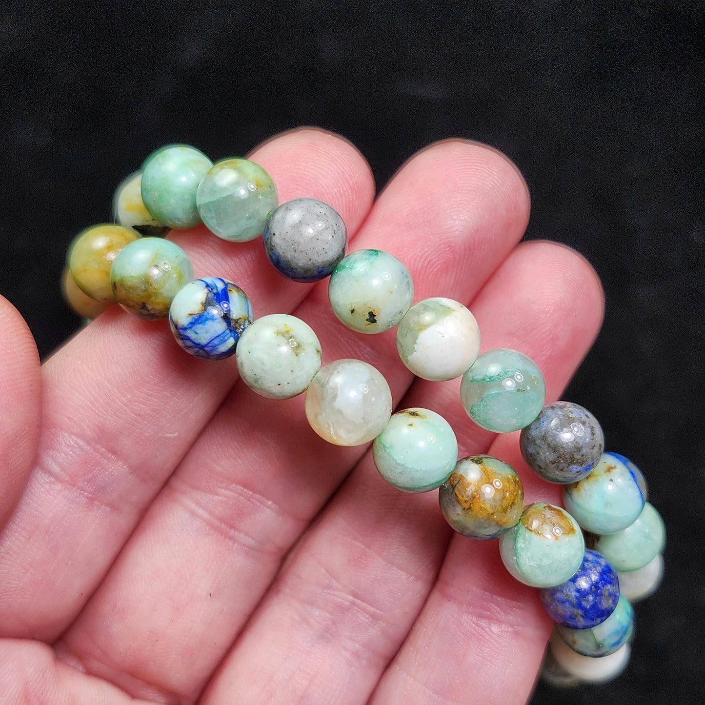 Lapis Lazuli & Chrysocolla Bracelet