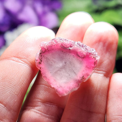 Purple & Pink Tourmaline Slice 5.40g, Watermelon Tourmaline Crystal – Polished Tourmaline Slice