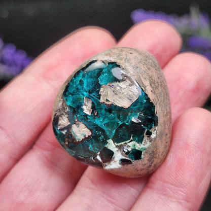 Dioptase Crystal Specimen: Congo Green Gemstone, 24.8g