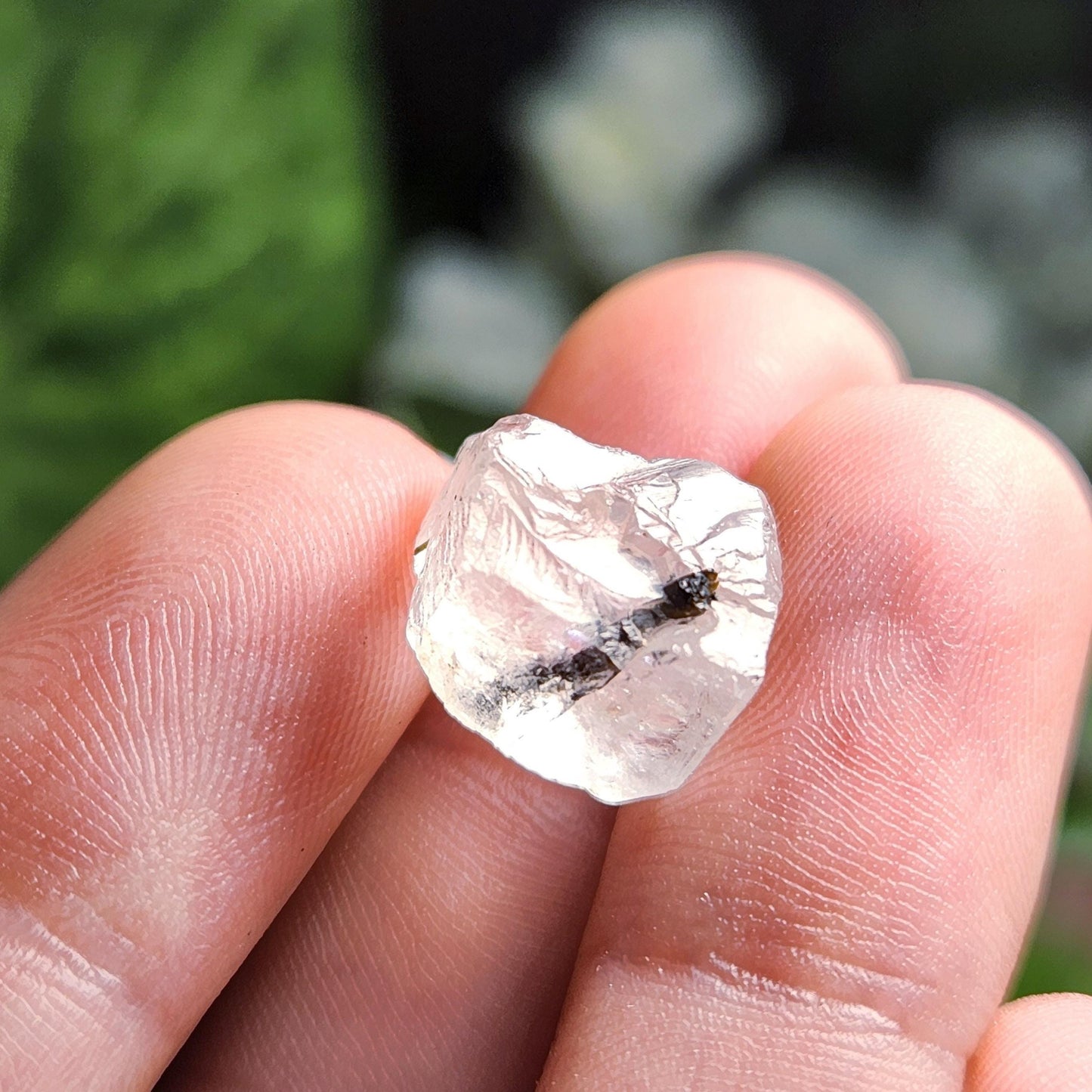 Clear Topaz with Tourmaline Blades – Rare Pakistan Raw Crystal Specimen Combo
