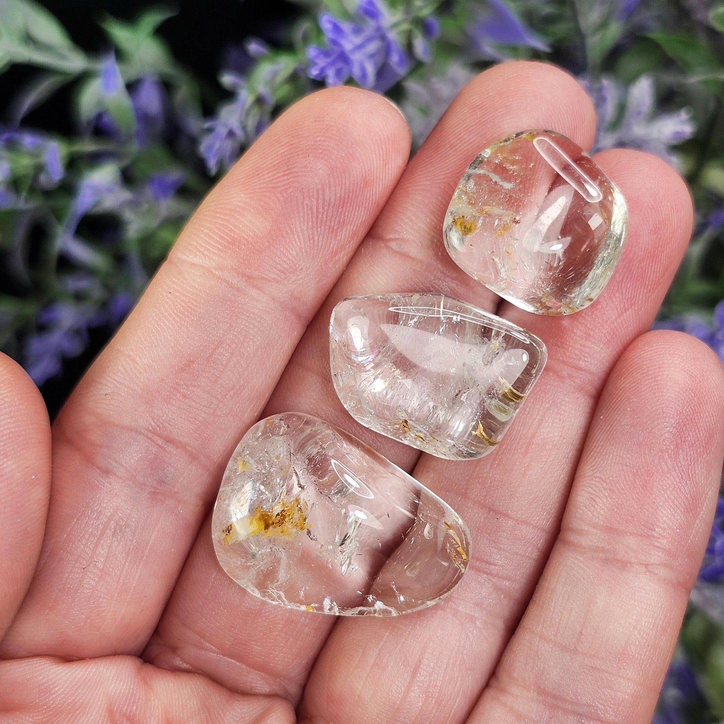 Clear Topaz & Hematoid Crystal