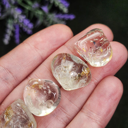 Clear Topaz & Hematoid Crystal