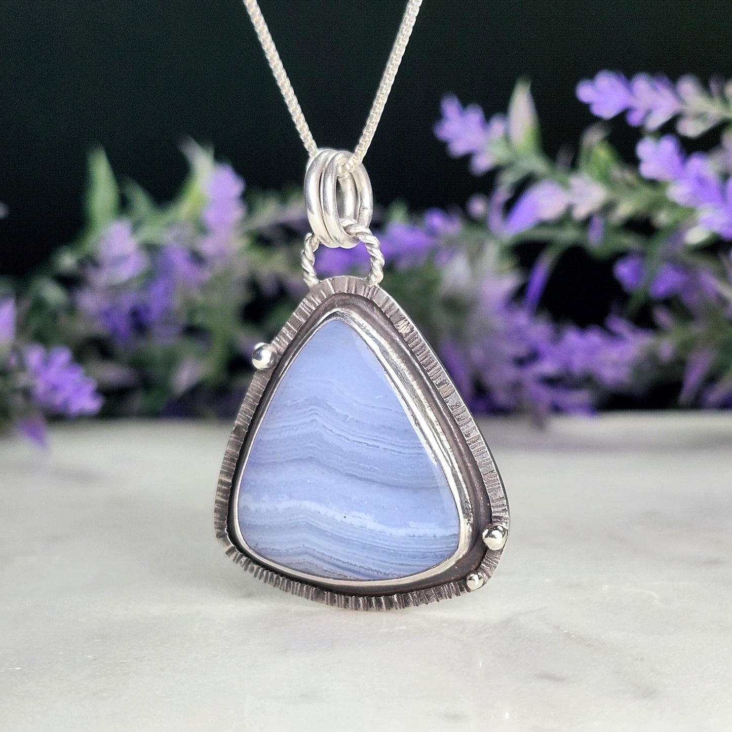 Blue Lace Agate Pendant
