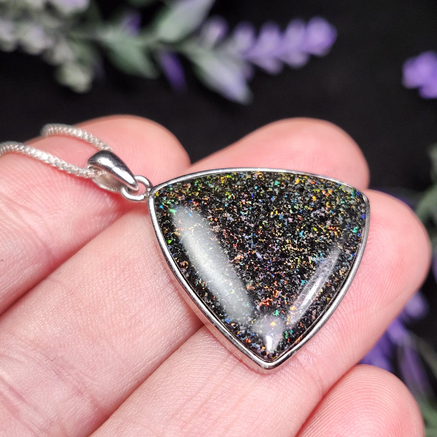 Australian Black Fairy Opal Pendant