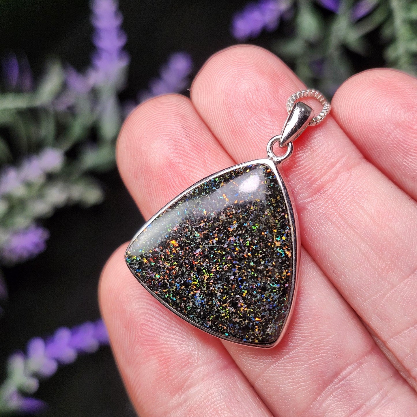 Australian Black Fairy Opal Pendant