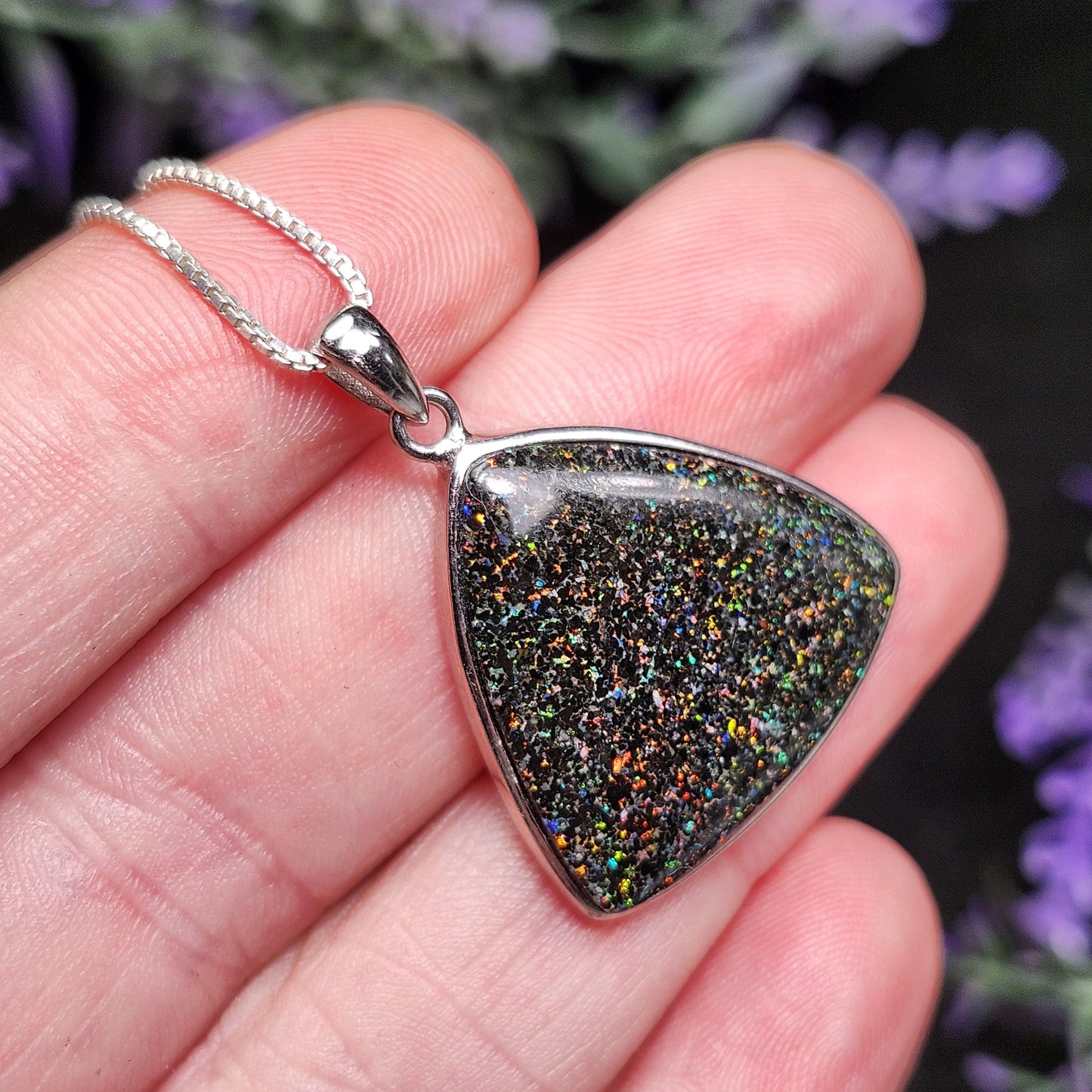 Australian Black Fairy Opal Pendant