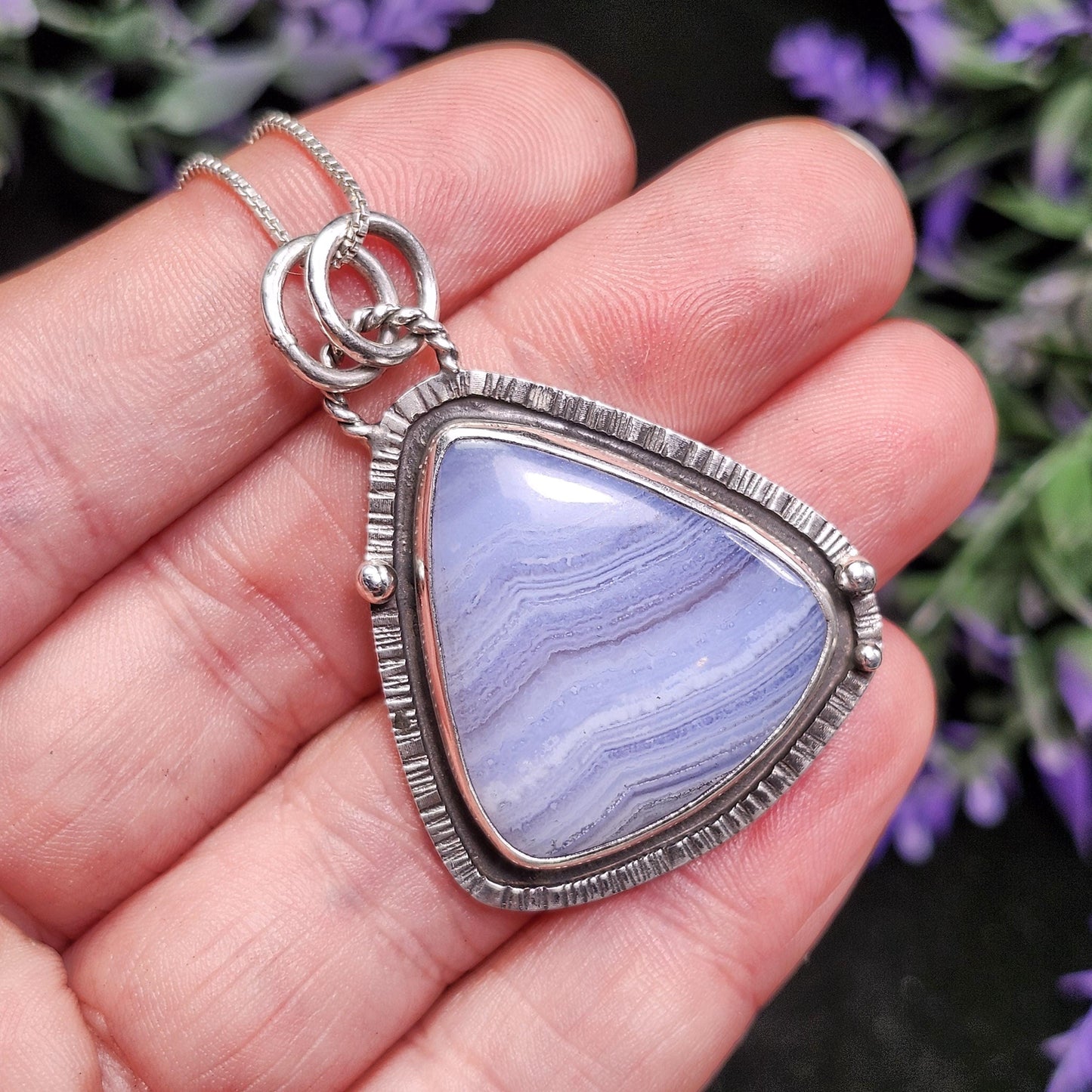 Blue Lace Agate Pendant