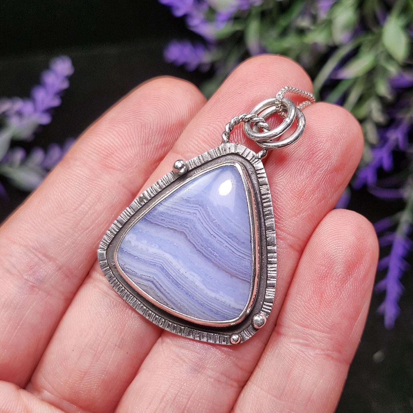 Blue Lace Agate Pendant