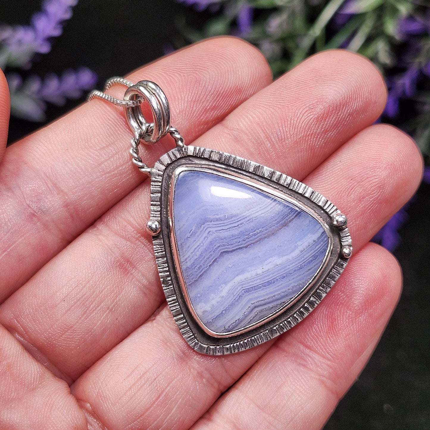 Blue Lace Agate Pendant