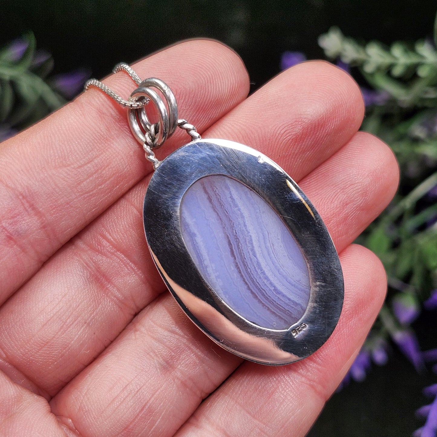 Blue Lace Agate Pendant