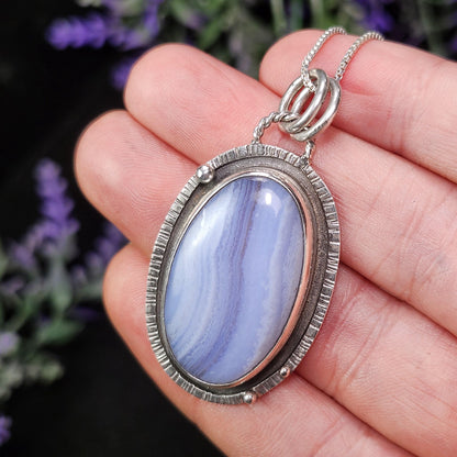 Blue Lace Agate Pendant