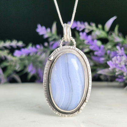 Blue Lace Agate Pendant