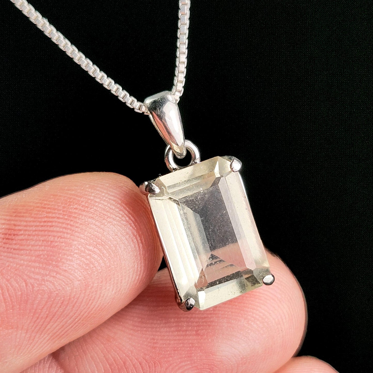 Faceted Libyan Desert Glass Pendant