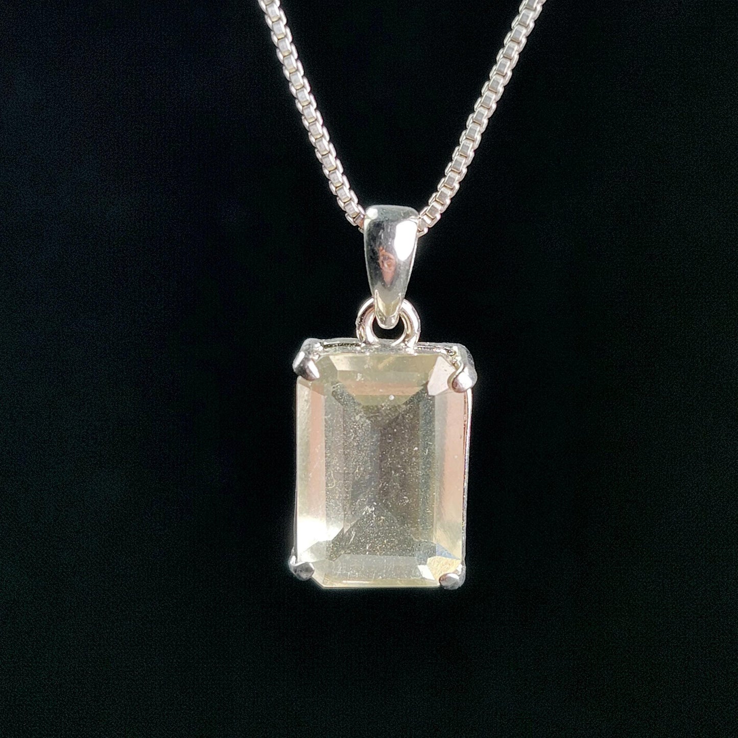 Faceted Libyan Desert Glass Pendant