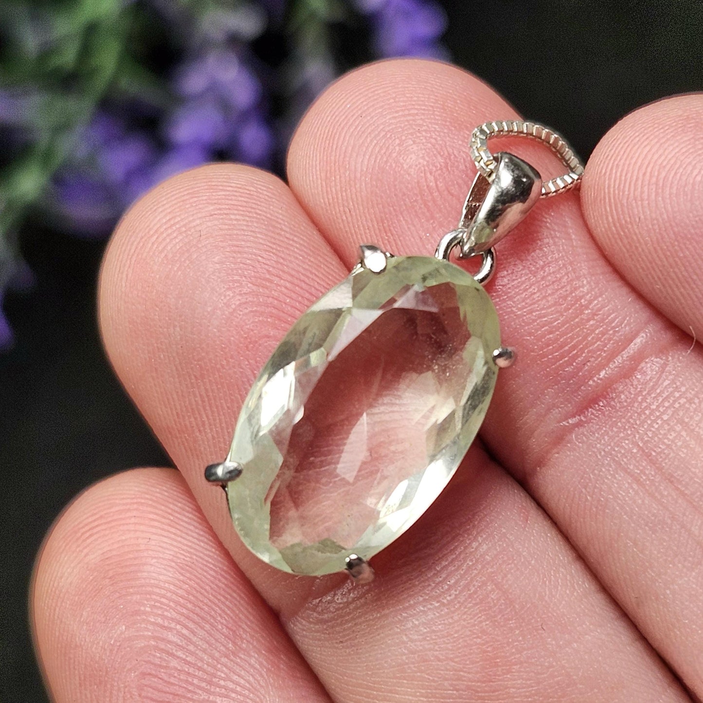 Faceted Libyan Desert Glass Pendant